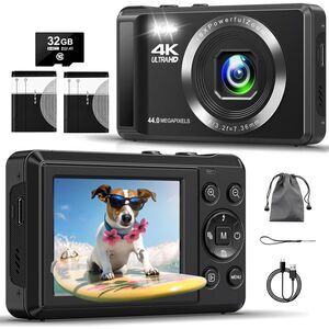 Digital Camera - 4K 44MP UHD Digital Cameras for Photography - Autofocus
